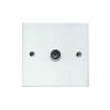 Red And Grey Electrical Single TV Socket Plate White 87 x 87 x 20mm B34P