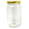 Apollo Glass Jam Jar With Lid Brass And Clear 8403