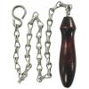 Oracstar Wooden Handle Toilet Chain Silver And Brown PPS132