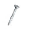 Starpack Bright Zinc Plated Twinthread Countersunk Pozi Woodscrew Bright Silver 6 x 1.25-Inch 45Pk 72575