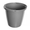 Whitefurze Heavy Duty Plastic Budget Bucket Silver 10 Litre H07082 