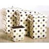 Premier Housewares Rectangular Dotty Fabric Laundry Hamper Multicolour Set of 4 1900809