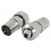 Bulk Hardware Odds and Ends Electrical Coaxial Plug Female Silver 1Pk 30830