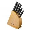 Prestige Knife Block Set Silver And Black 6Pk 56631