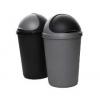 Whitefurze Heavy Duty Plastic Bullet Bin Black 50 Ltr H10BB6