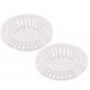 Metaltex Durable Plastic Sink Strainers White Set of 2 297545 