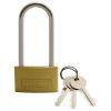 Securit Long Shackle Padlock With Three Keys Brass 40mm S1159