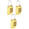 Securit Heavy Duty Resettable Code Lock Brass 20mm Pack Of 3 S1195