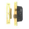 Securit Three Lever Sash Lock With Four Keys Brass Plated 63mm S1821