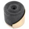 Securit Brass Shielded Door Stop Black 38mm 1Pk S2569 