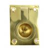 Securit Flush Ring Handle Brass Plated 63mm S2651