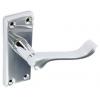 Securit Chrome Scroll Latch Handles with Spindles Bright Silver 105mm 1 Pair S2701 