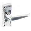 Securit Flat Privacy Handles Chrome Plated 115mm 1Pk S2708