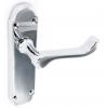 Securit Chrome Plated Shaped Latch Handle 170mm 1 Pair S2711 