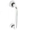 Securit Heavy Duty Aluminium Round Bar Pull Handle Silver 230mm S3125 