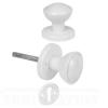 Securit Plastic Mortice Knob Set White 60mm S3240