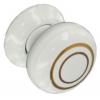 Securit White With Gold Lines Door Knobs 60mm 1 Pair S3281 