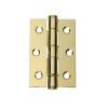 Securit Brass Plated Steel Butt Hinges 100mm 1 Pair S4306 