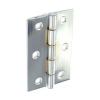 Securit Zinc Plated Steel Butt Hinges Metallic Silver 75mm Pair of 1 S4308 