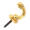 Securit Ball End Tieback Hooks Brass Small 2Pk S6501