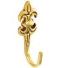 Securit Fleur-De-Lys Tieback Hooks Brass 75mm 2Pk S6546