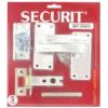 Securit Aluminium Internal Pack - Set of Latch Handles, 1 x 63mm Mortice Latch, 1 Pair 75mm Steel Butt Hinges Zinc Plated DP3072