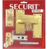 Securit Victorian Internal Economy Pack - 1 Set Lock Handles, 1 x 63mm Mortice Latch, One Pair Hinges Brass Plated 75mm DP7201