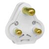 Red and Grey 3 Round Pin 5 Amp White Plug - A09