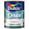 Dulux Once Satinwood Pure Brilliant White Paint 750ml 5091095