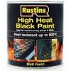 Rustins High Heat Matt Finish Paint Black 500ml HRBL500