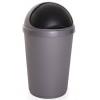 Whitefurze Bullet Bin Silver And Black 50-Litre H10BB2