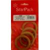 Star Pack Plastic Curtain Rings Light Brown 37mm 72686