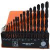 Worldwide Hercules Black Finish HSS Twist Drill Bit Set With Plastic Storage Case Set of 19-Piece 946