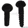 Black Japanned Slotted Round Head Woodscrews 4mm x 20mm 25Pk 30313