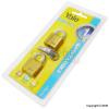 Yale 25mm Brass Open Shackle Padlocks 2Pk P110-25-115-2