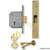 Chubb Insurance Locks Chubb BS 3621 Five Lever Deadlock With Bolt Throw Brass Finish 80mm and 20mm V-3G114E-PL-8