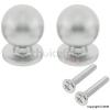 Securit Ball Knobs Matt Nickel 25mm 2Pk S3508