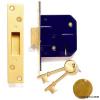 Sterling Brass Plated Five Lever Mortice Sashlock With Two Keys 65mm PHMLS525