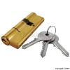 Sterling 40mm x 55mm Solid Brass Double Euro-Profile Cylinder With 3 Keys