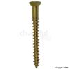 Bulk Hardware Slotted Countersunk Head Woodscrews Brass 5mm x 50mm Pack of 3 30286