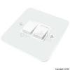 Two Gang Two Way Chrome-Polished 10A Plate Switch With White Insert LG202-FPCW