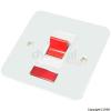 One Gang DP Plate Switch With Neon And Insert White-Chrome-Polished 45A LG951N-FPCW